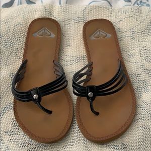 Roxy Flip Flops Black Size 8